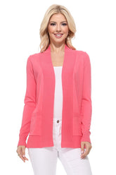 Women's Open Front Shrug Sweater Knit Cardigan | Zarnesh